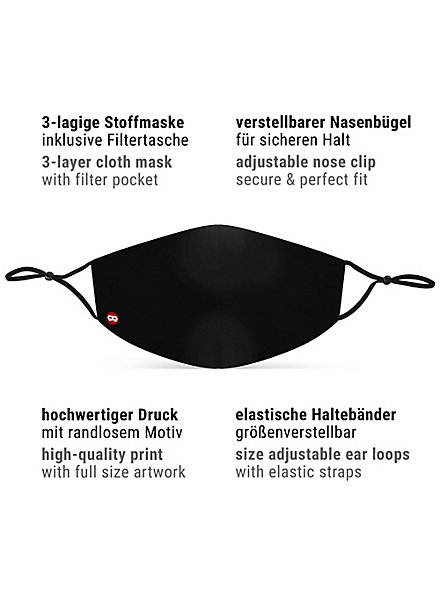 Masque tissu élégance soft skin noir - Drexco Médical